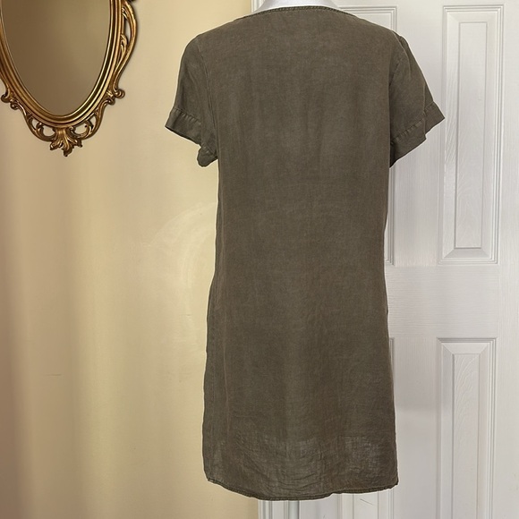 Standard James Perse 100% Linen Dress Seam Pockets Lagenlook Minimalist Classic* - Picture 2 of 9
